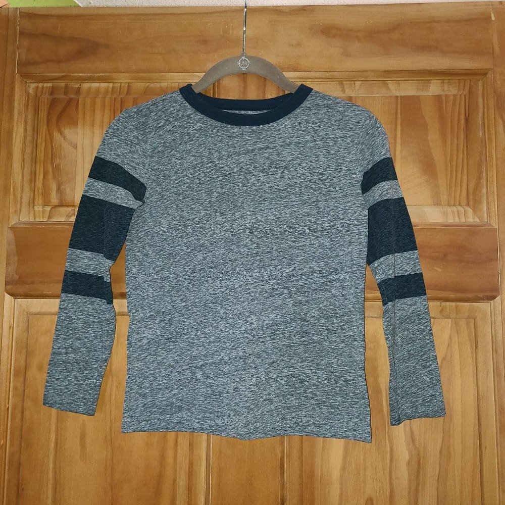 5/$30 Boys Crewcuts Everyday Gray/Blue Long Sleeve Shirt